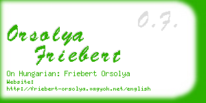 orsolya friebert business card